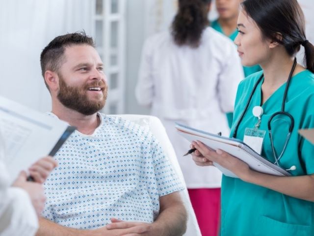 nurse completing rounds