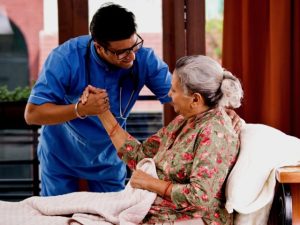 male nurse providing care