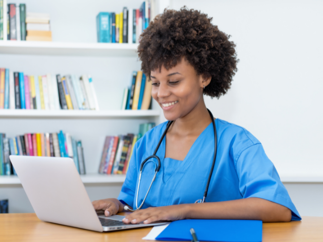 Nurse preparing for the NYS nursing license renewal online