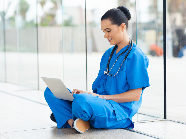 Nurse studying for the Washington State nursing license renewal