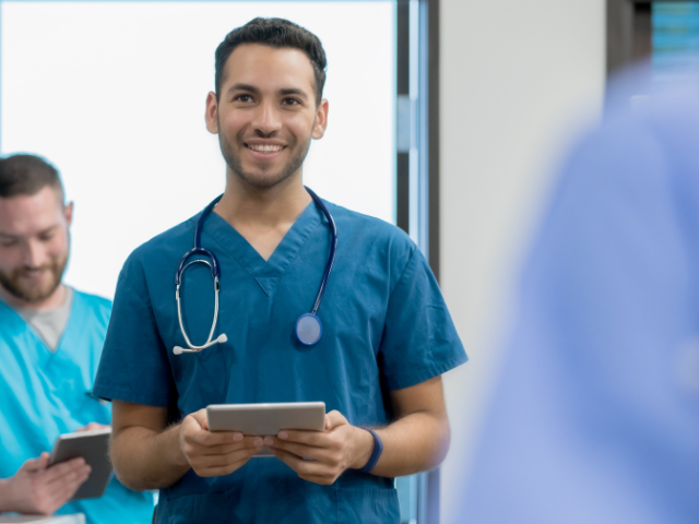 Male nurse who needs to prepare for the south carolina nursing license period